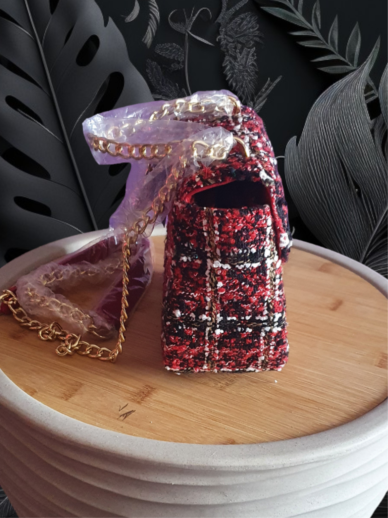 Sac à main inspi C tweed ( petit) les merveilles de rahma