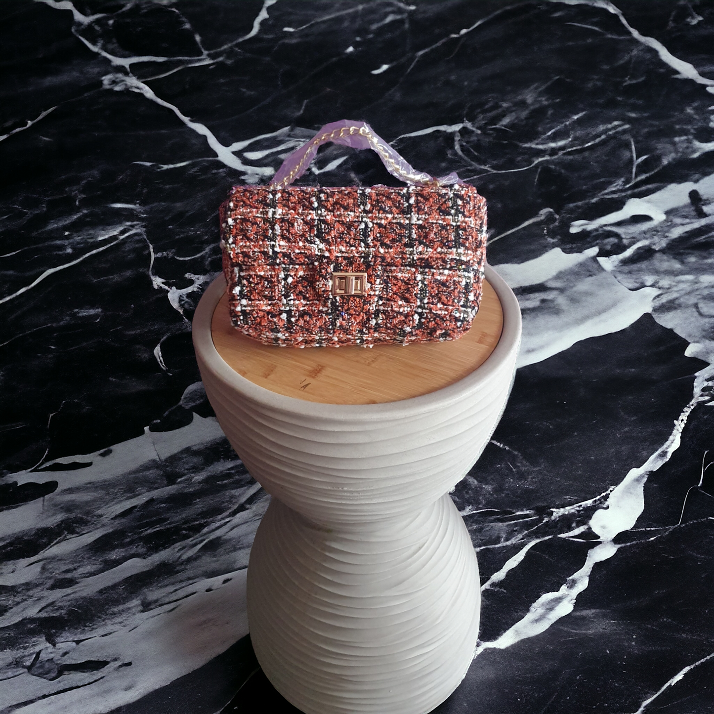 Sac en tweed - les merveilles de rahma