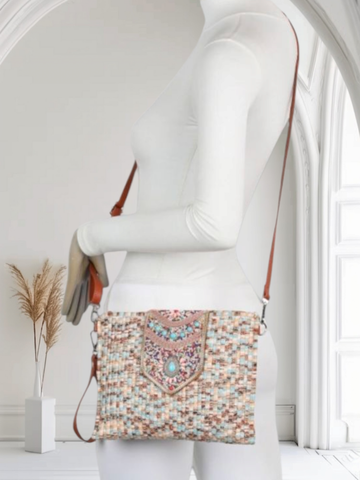 Sac 2 en 1 perlée bandouillére zara