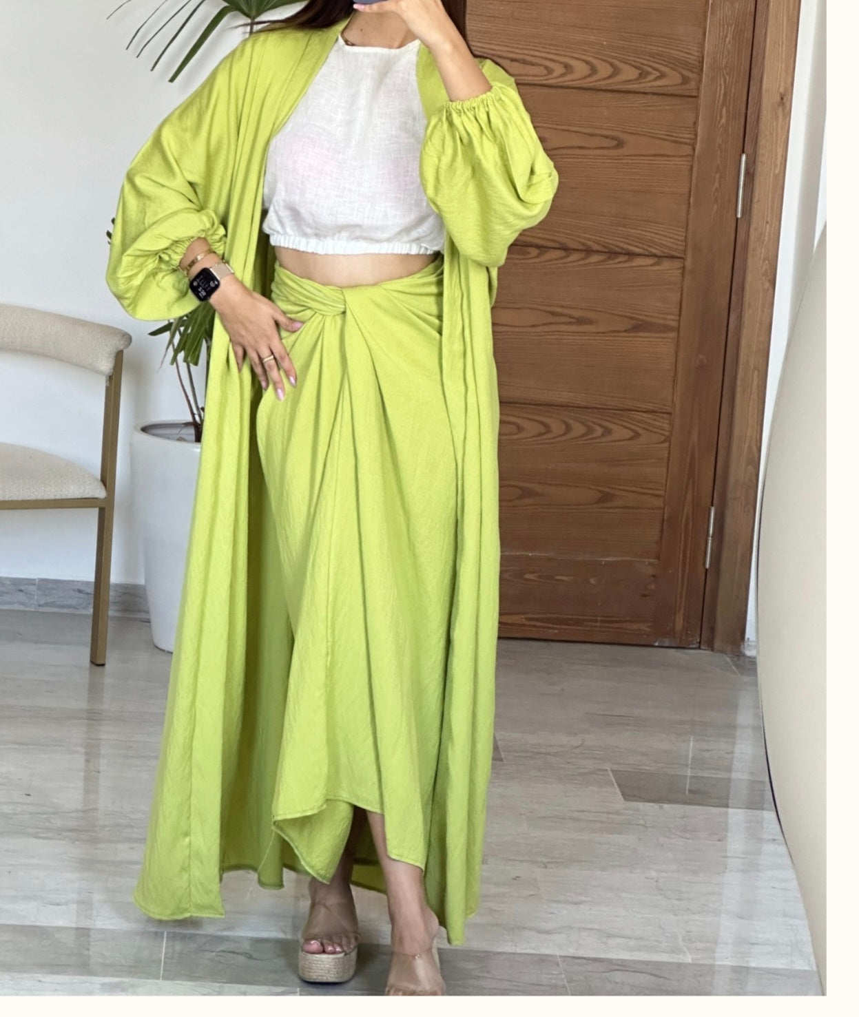 Ensemble 2 pièces- kimono et jupe à Nouer les merveilles de rahma