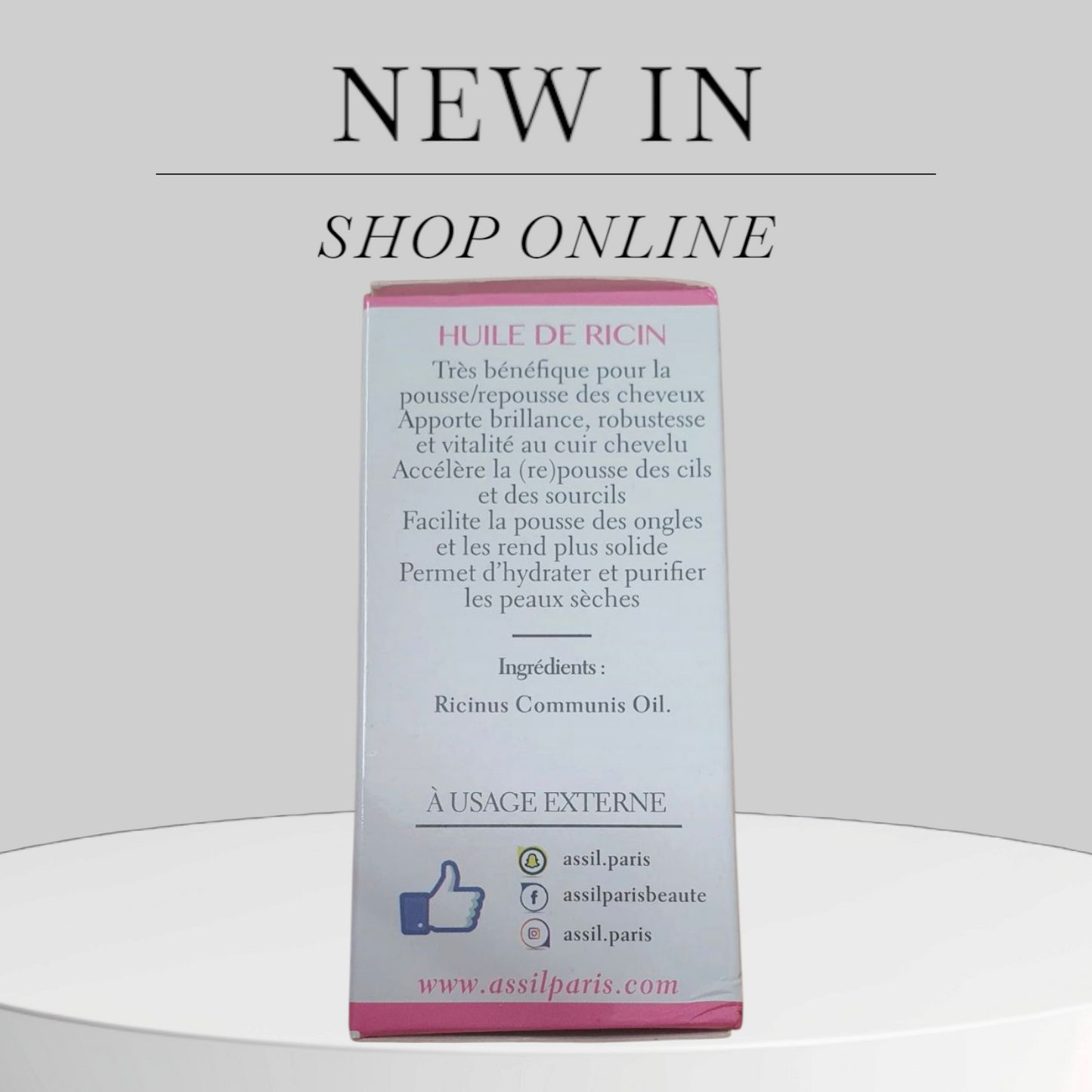 Huile de ricin ASSIL 30ml - les merveilles de rahma