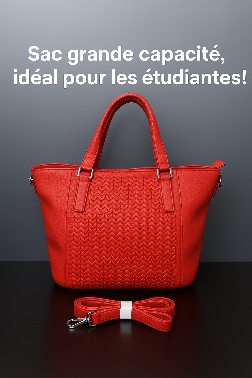 Sac cabas rouge / orangé les merveilles de rahma