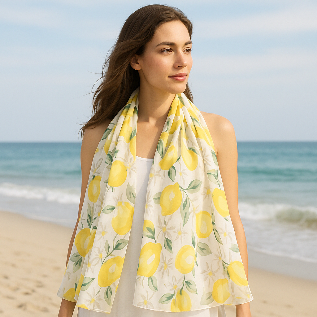 Foulard "Reflets D' Émeraude "- viscose & Soie . - les merveilles de rahma