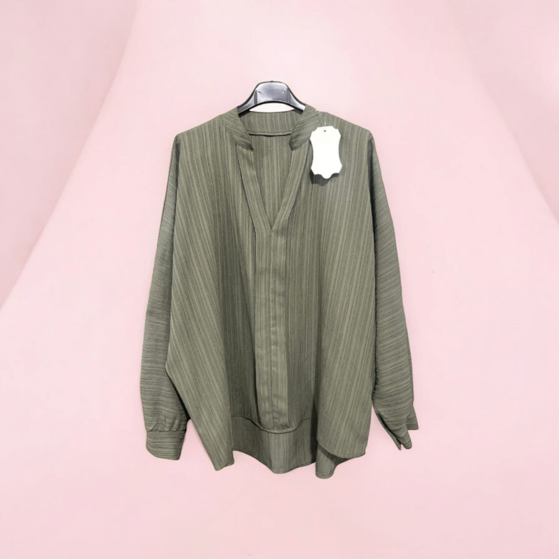 Blouse kaki Oversize - les merveilles de rahma