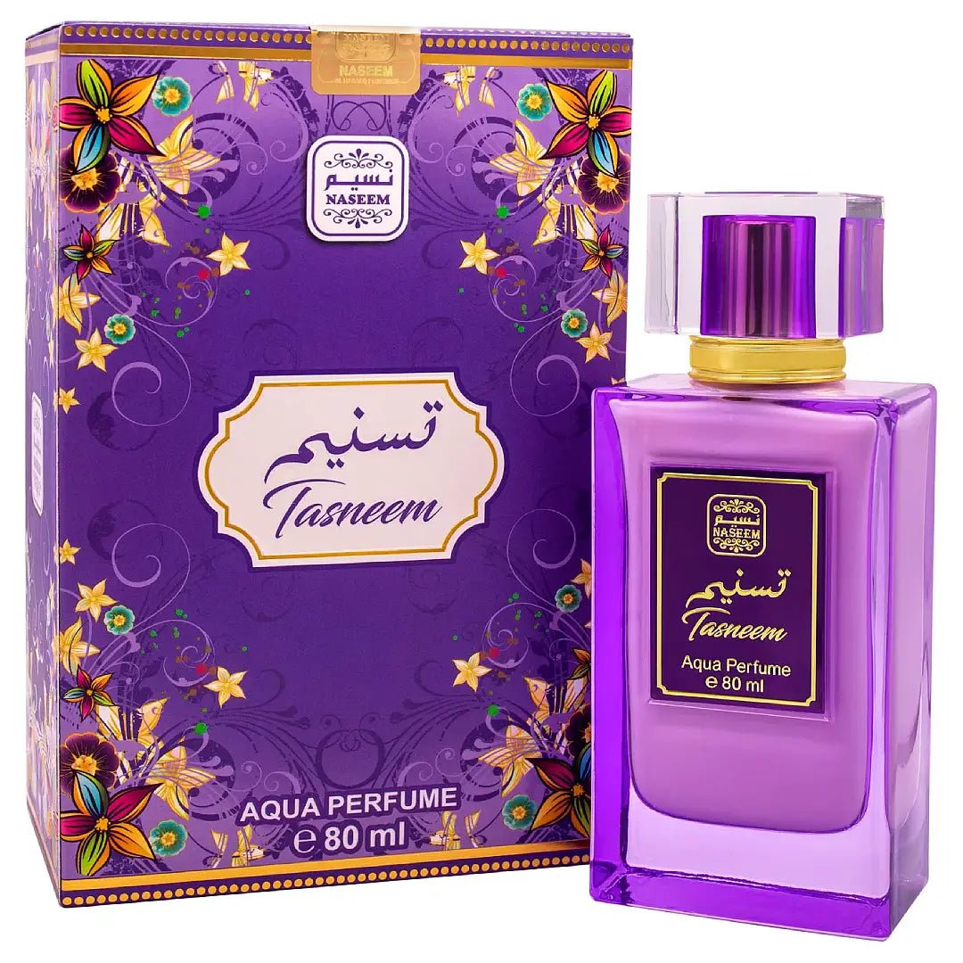 Aqua parfum sans alcool Nassem tasneem 80 ml - les merveilles de rahma