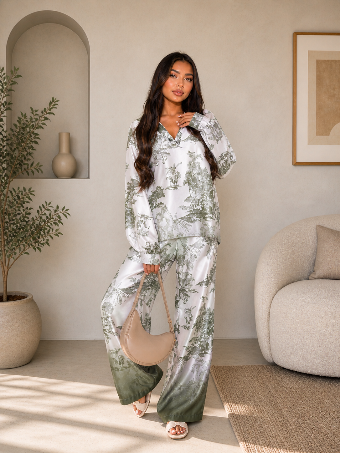 Ensemble Satiné Yasmina les merveilles de rahma