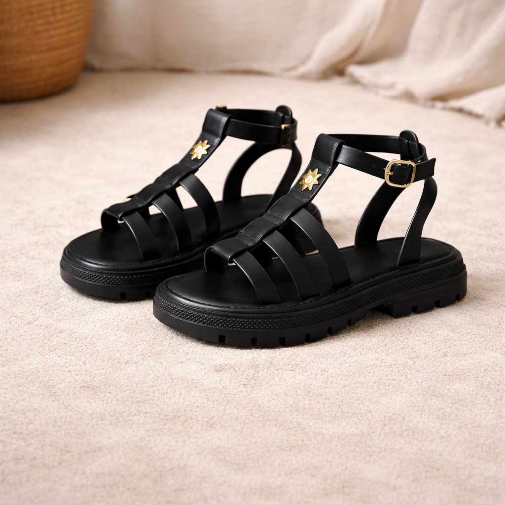 ✨ Sandales Élégantes Noires à Brides – Du 36 au 41 ✨ les merveilles de rahma