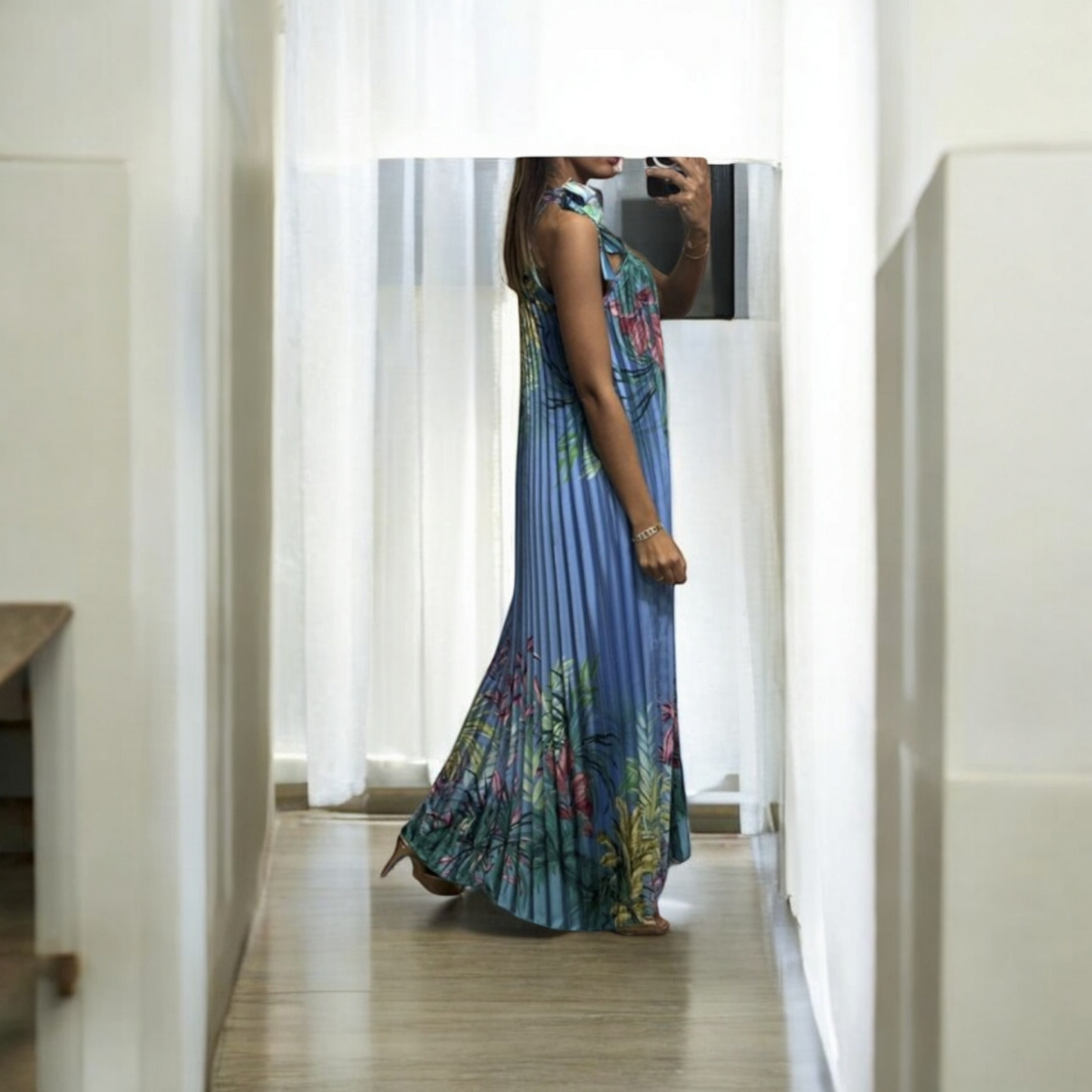 Robe longue plissée - les merveilles de rahma