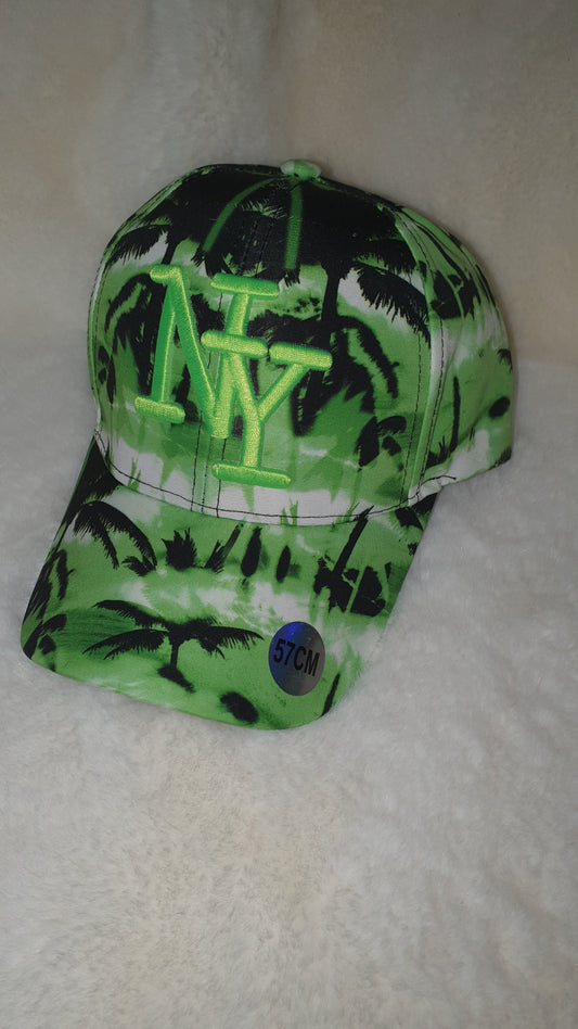 Casquette NY jungle Palm- Vert Tropical. les merveilles de rahma