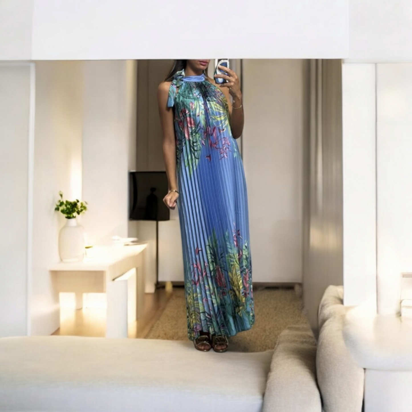 Robe longue plissée - les merveilles de rahma