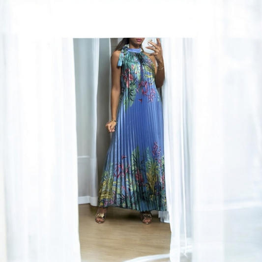 Robe longue plissée - les merveilles de rahma