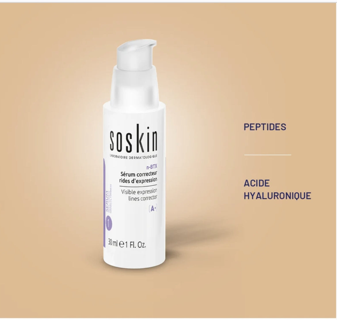 Sérum anti-rides d’expression Soskin n-BTX – 30 ml les merveilles de rahma
