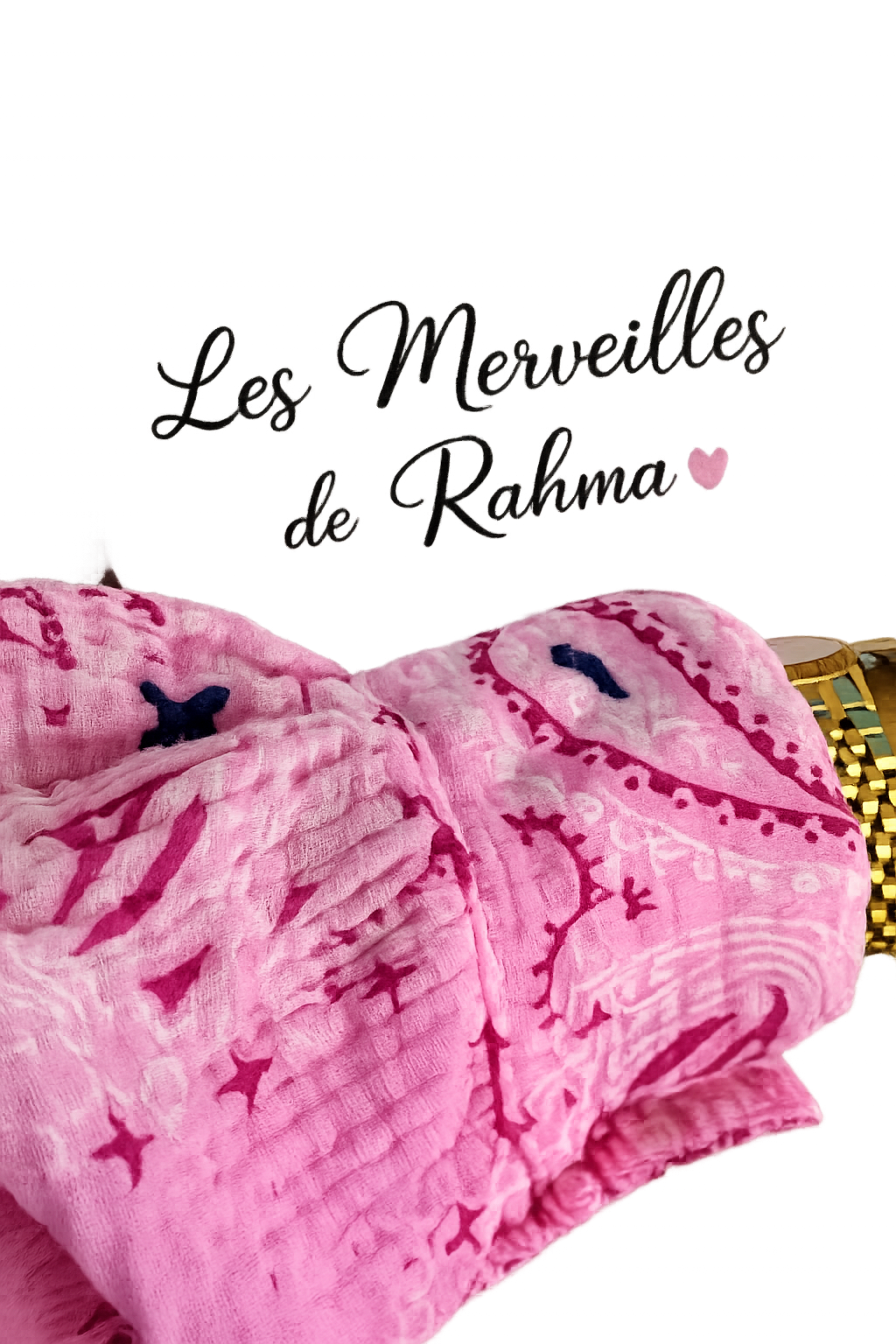 Ensemble bandana rose femme oversize – 100% coton – Taille unique 36 38 40 42 44 – Ensemble tendance été les merveilles de rahma