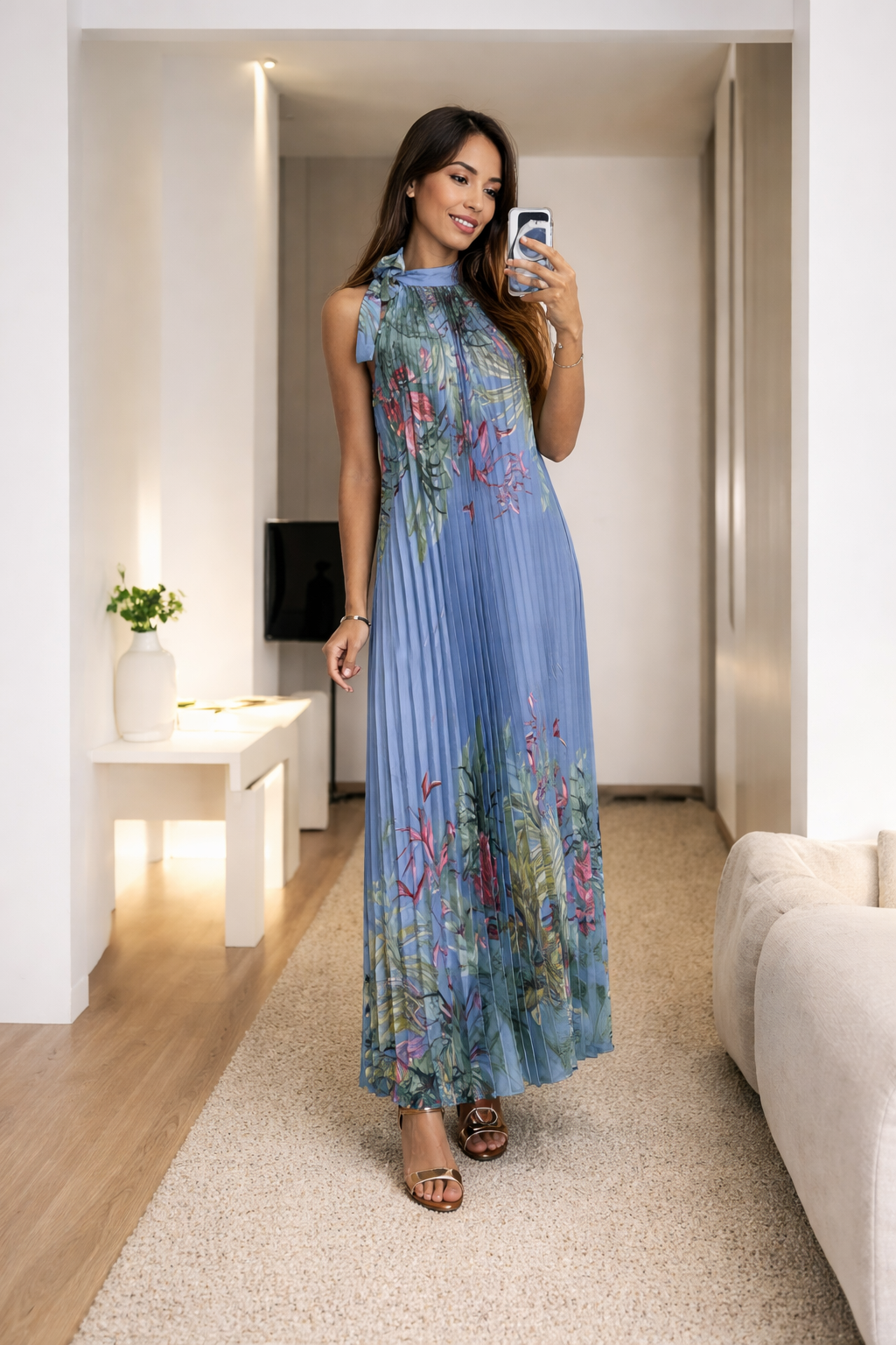 Robe longue plissée les merveilles de rahma