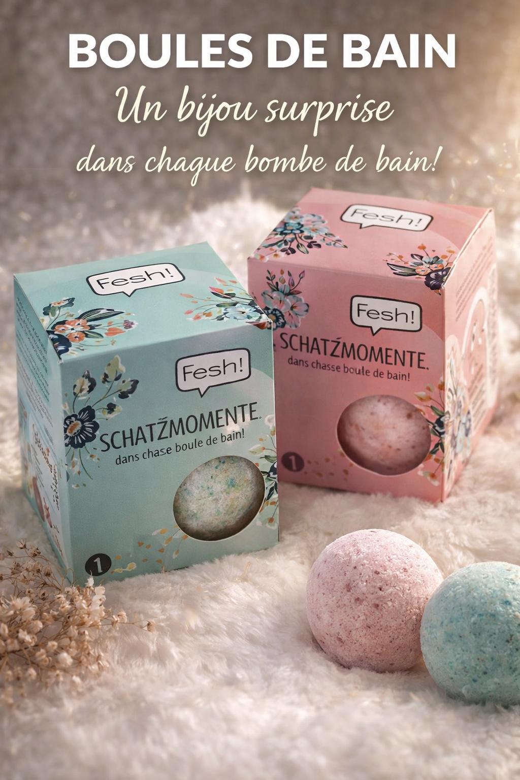 Boule de bain parfumée avec bracelet surprise - 150g les merveilles de rahma