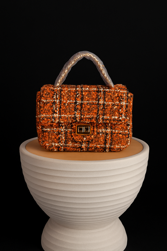 Sac à mains tweed ( Petit ) les merveilles de rahma
