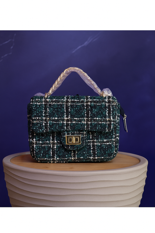 Sac à main en tweed ( petit ) les merveilles de rahma